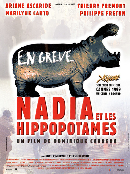 Nadia et les hippopotames - French poster