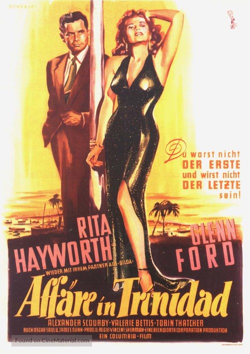 Affair in Trinidad - German Movie Poster