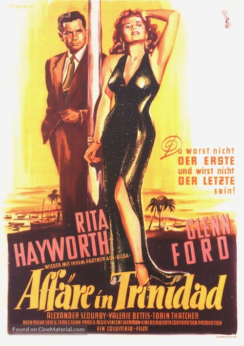 Affair in Trinidad - German Movie Poster