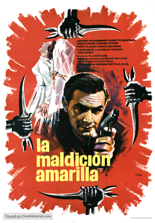 Der Fluch der gelben Schlange - Spanish Movie Poster