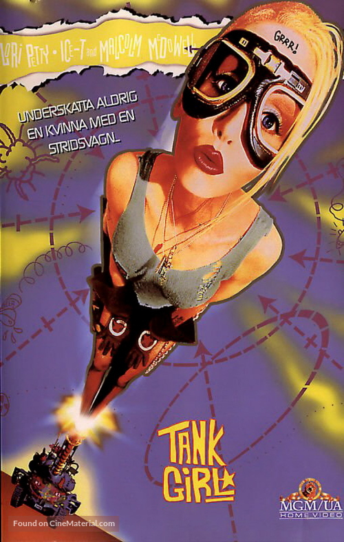 Tank Girl - Swedish VHS movie cover