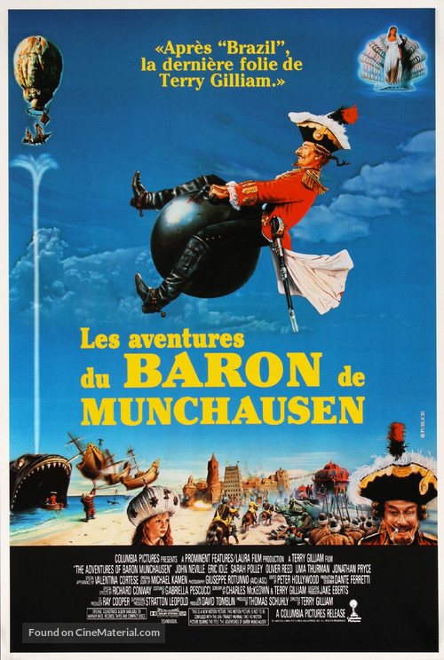 The Adventures of Baron Munchausen - Belgian Movie Poster