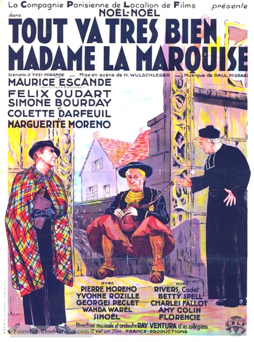 Tout va tr&egrave;s bien madame la marquise - French Movie Poster