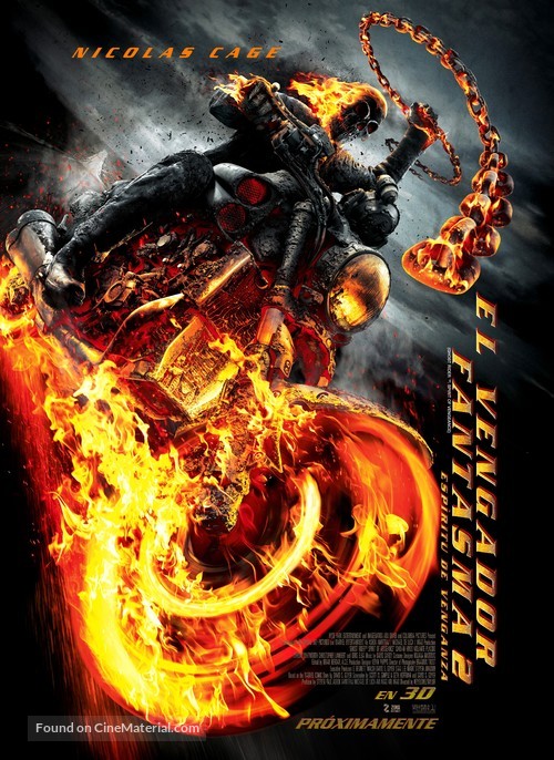 Ghost Rider: Spirit of Vengeance - Mexican Movie Poster