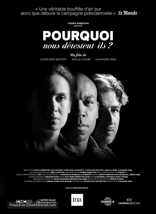 &quot;Pourquoi nous d&eacute;testent-ils&quot; - French Movie Poster