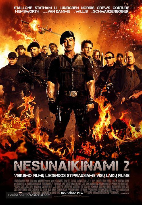 The Expendables 2 - Lithuanian Movie Poster