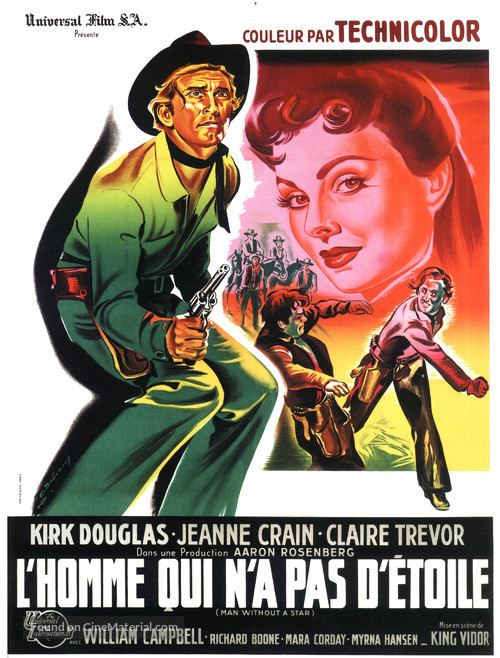 Man Without a Star - French Movie Poster