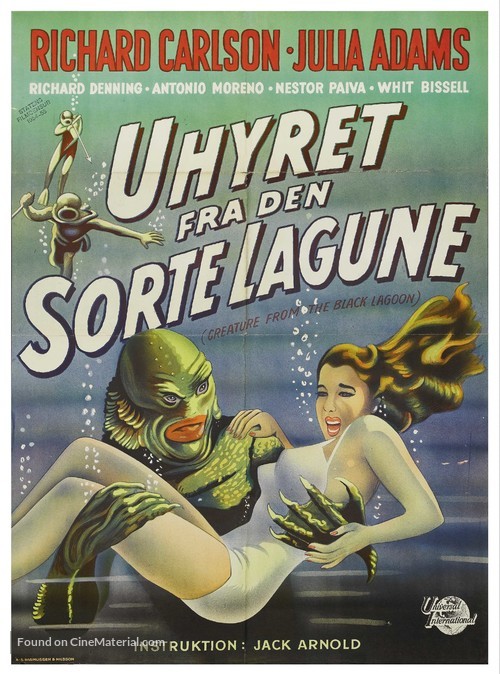 Creature from the Black Lagoon - Danish Movie Poster