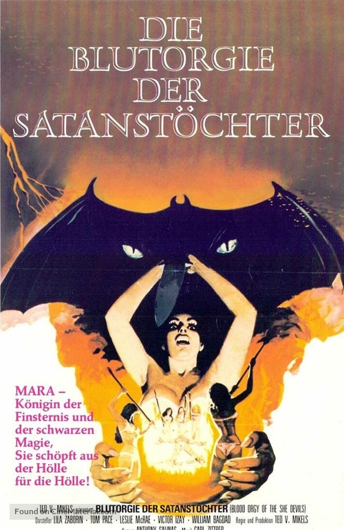 Blood Orgy of the She-Devils - German VHS movie cover