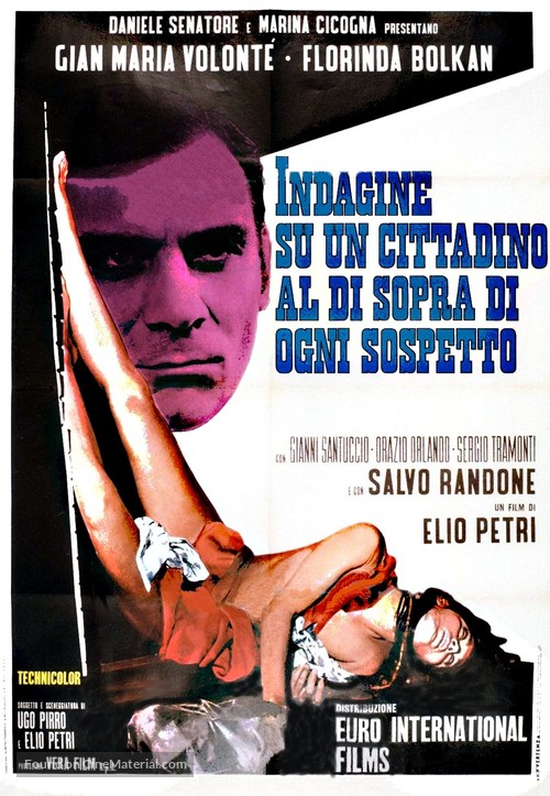 Indagine su un cittadino al di sopra di ogni sospetto - Italian Movie Poster