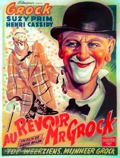 Au revoir M. Grock - Belgian Movie Poster