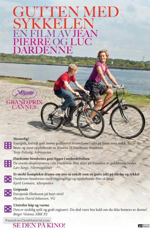 Le gamin au v&eacute;lo - Norwegian Movie Poster