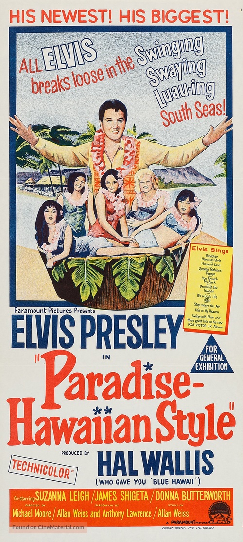 Paradise, Hawaiian Style - Australian Movie Poster