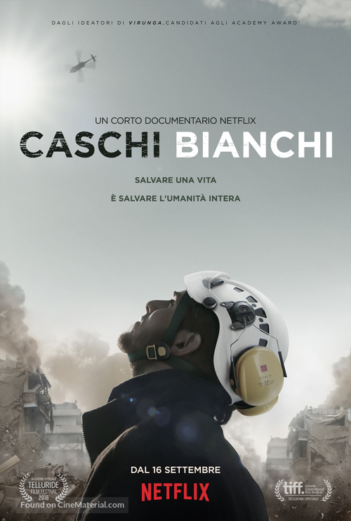 The White Helmets - Italian Movie Poster