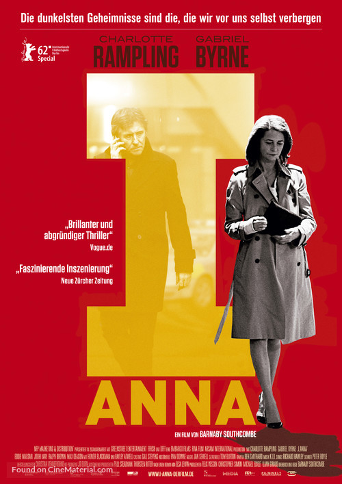 I, Anna - German Movie Poster