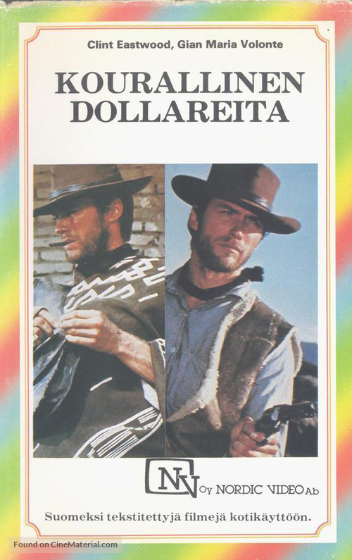 Per un pugno di dollari - Finnish VHS movie cover