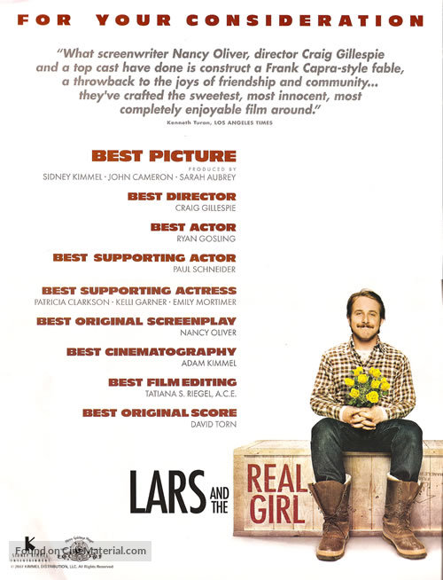 Lars and the Real Girl - For your consideration movie poster