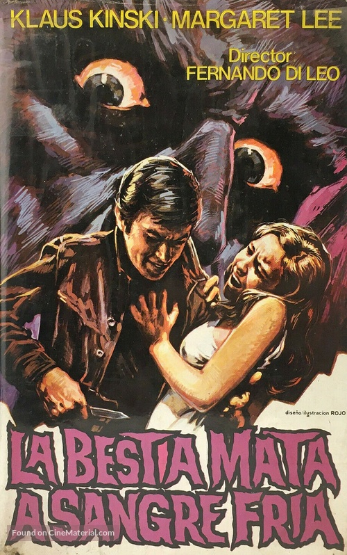 La bestia uccide a sangue freddo - Spanish VHS movie cover