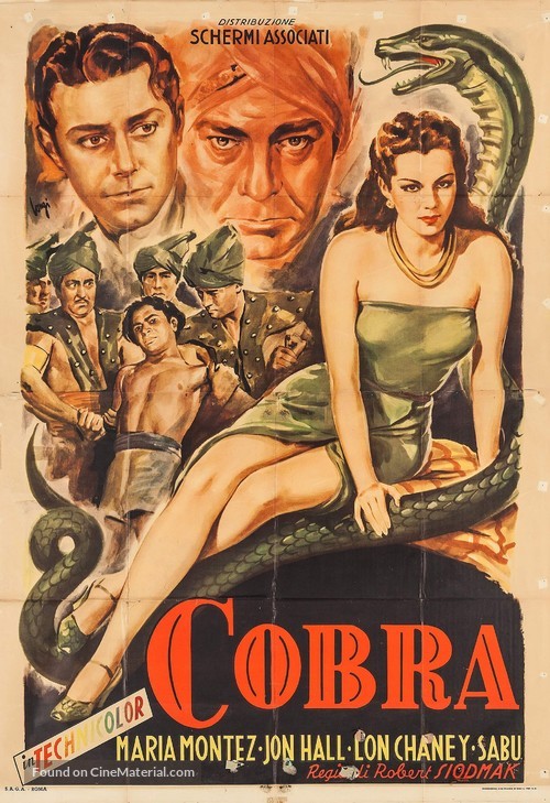Cobra Woman - Italian Re-release movie poster