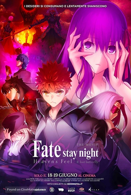 Gekijouban Fate/Stay Night: Heaven&#039;s Feel - II. Lost Butterfly - Italian Movie Poster