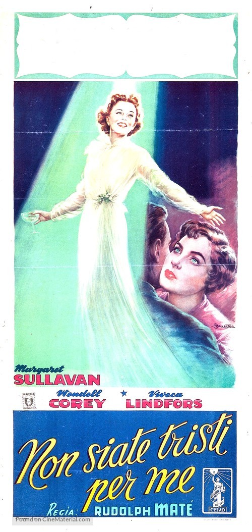 No Sad Songs for Me - Italian Movie Poster