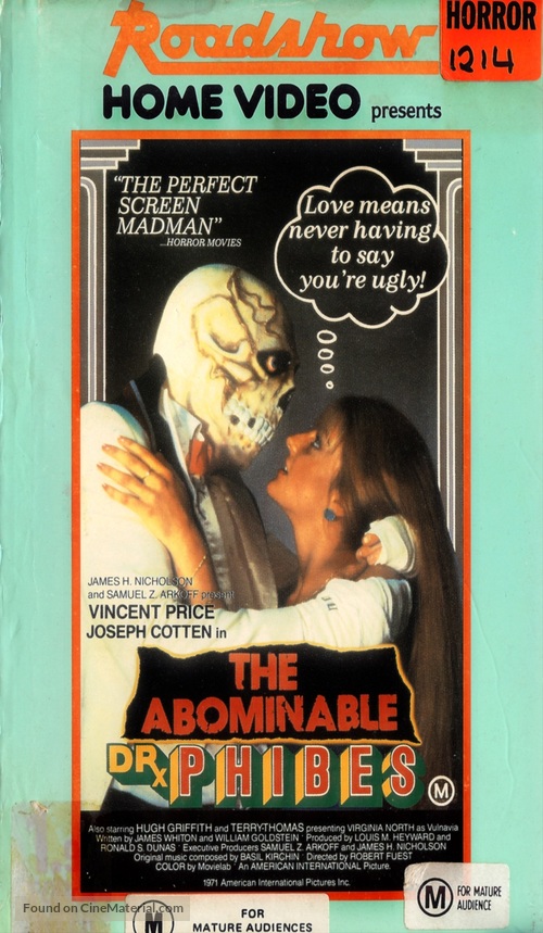 The Abominable Dr. Phibes - Australian VHS movie cover