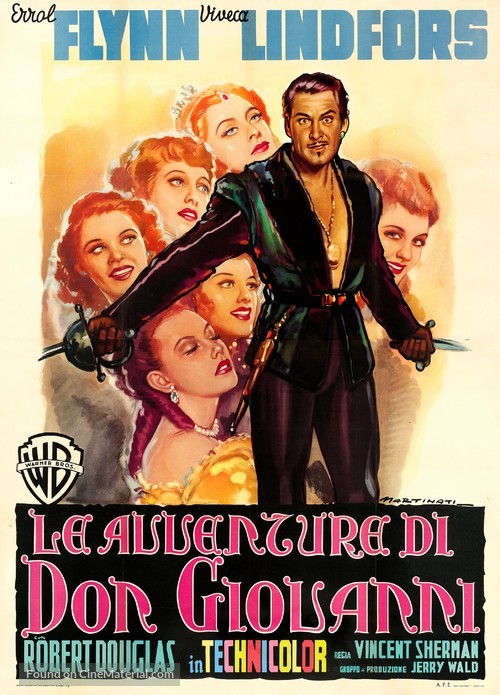Adventures of Don Juan - Italian Movie Poster