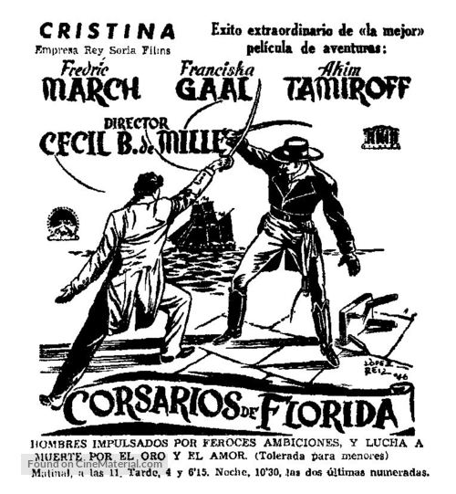 The Buccaneer - Spanish poster