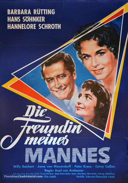 Die Freundin meines Mannes - German Movie Poster
