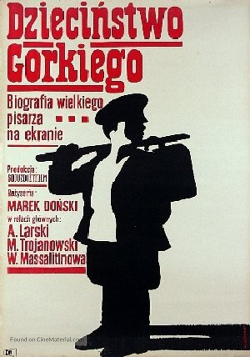 Detstvo Gorkogo - Polish Movie Poster