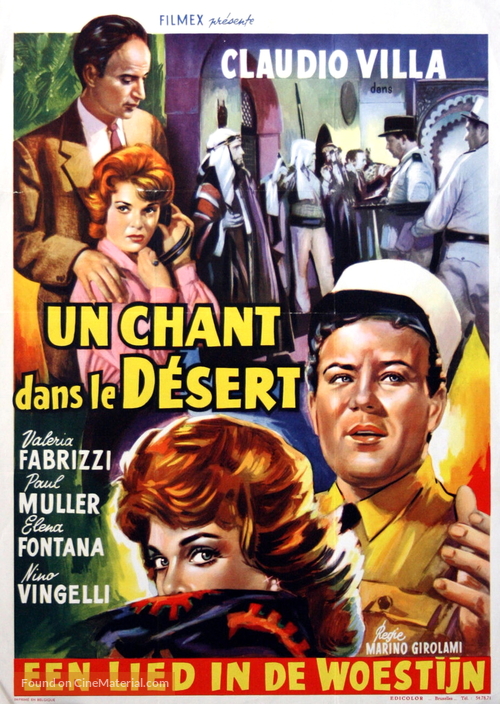 Un canto nel deserto - Belgian Movie Poster