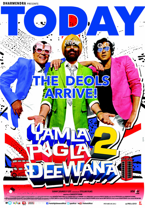 Yamla Pagla Deewana 2 - Indian Movie Poster