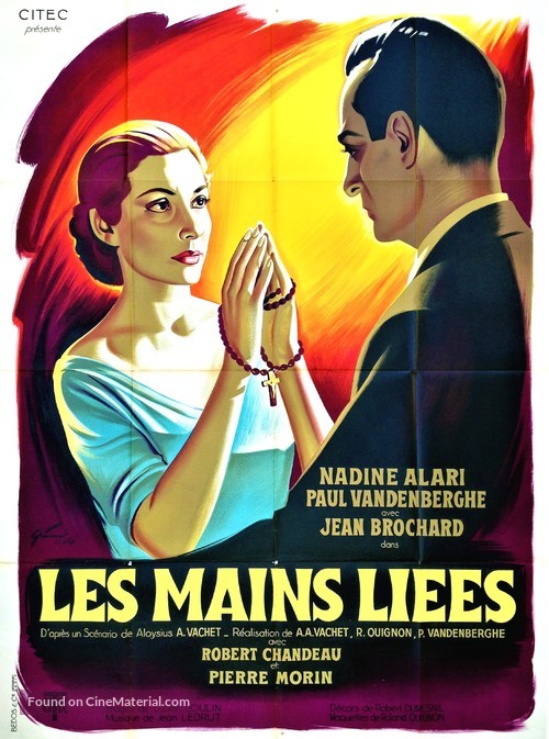 Les mains li&eacute;es - French Movie Poster