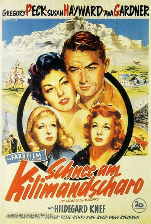 The Snows of Kilimanjaro - German Movie Poster