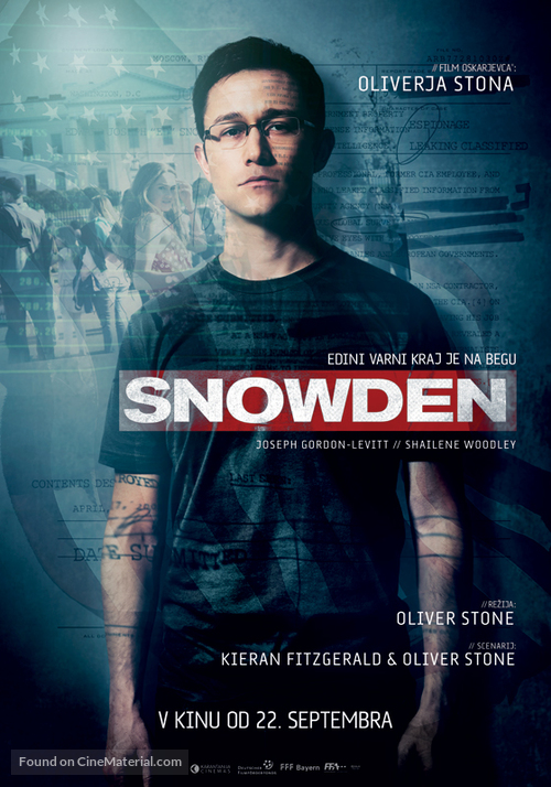 Snowden - Slovenian Movie Poster