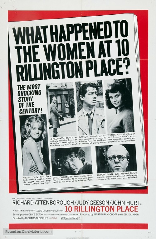 10 Rillington Place - Movie Poster