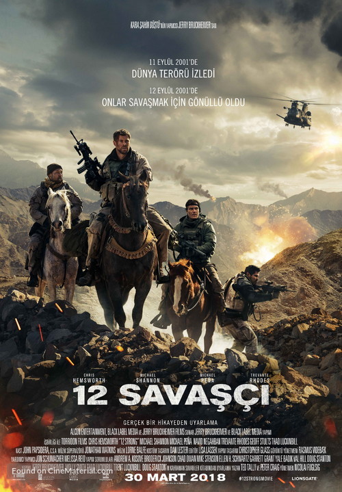 12 Strong - Turkish Movie Poster