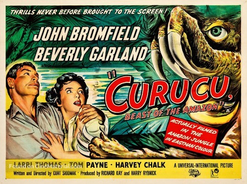 Curucu, Beast of the Amazon - British Movie Poster