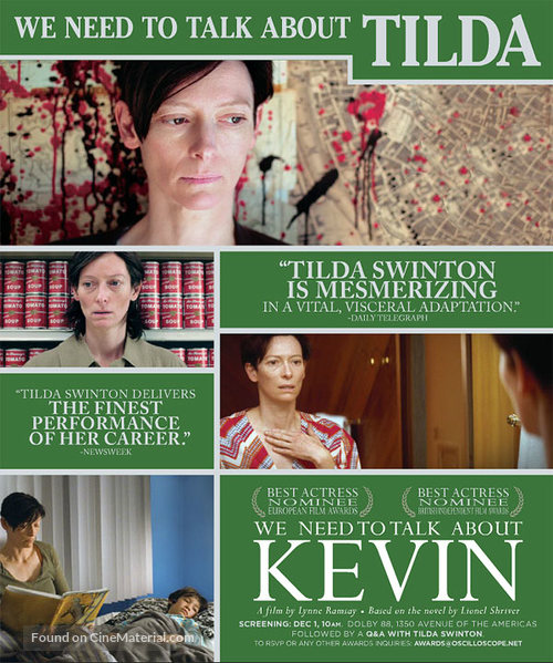 We Need to Talk About Kevin - For your consideration movie poster