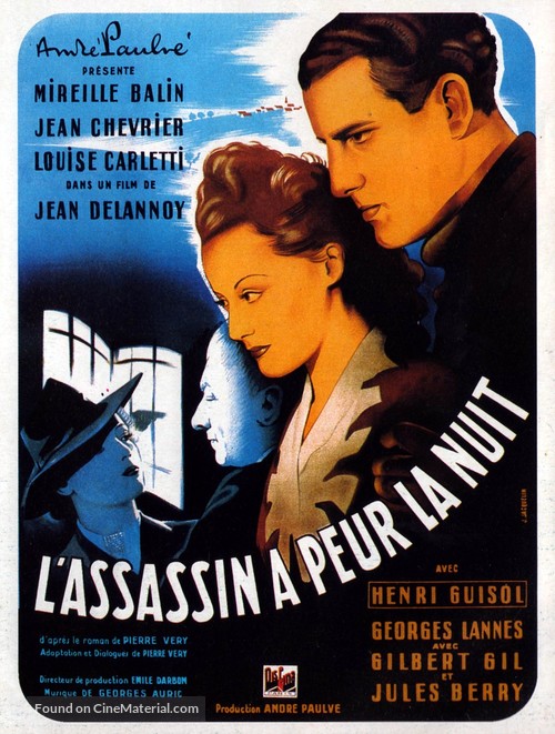 Assassin a peur la nuit, L&#039; - French Movie Poster