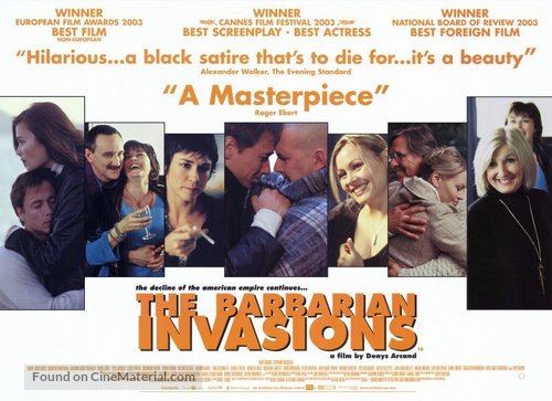 Invasions barbares, Les - British Movie Poster
