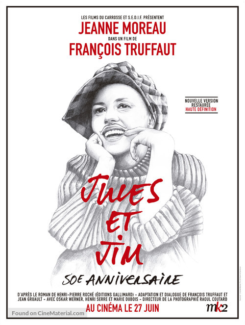 Jules Et Jim - French Re-release movie poster