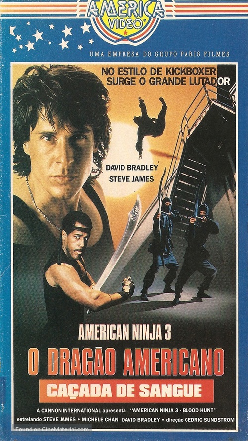 American Ninja 3: Blood Hunt - Brazilian VHS movie cover