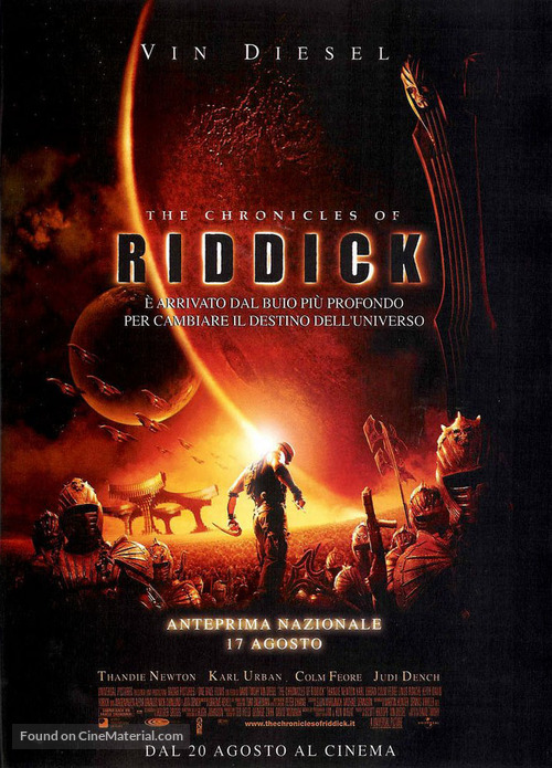 The Chronicles of Riddick - Italian Movie Poster