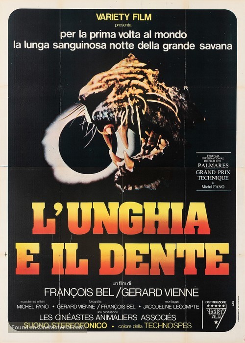 La griffe et la dent - Italian Movie Poster