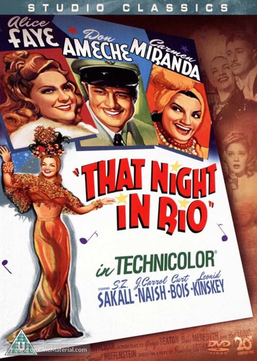 That Night in Rio - British DVD movie cover