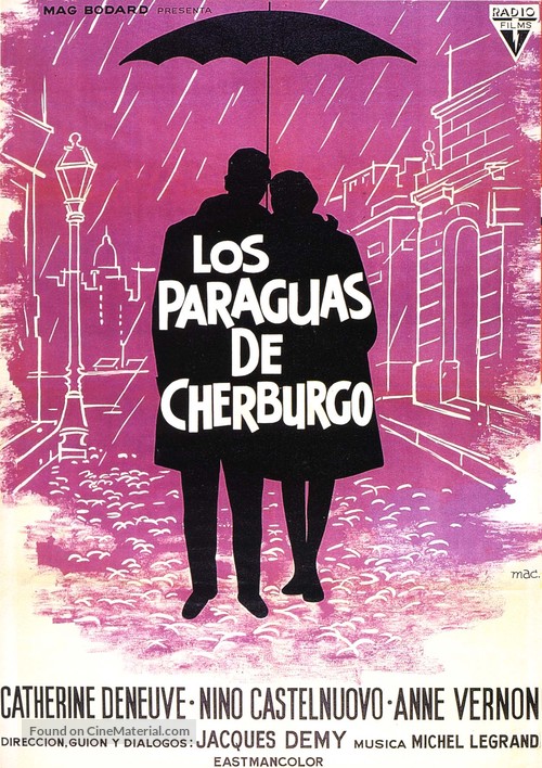 Les parapluies de Cherbourg - Spanish Movie Poster