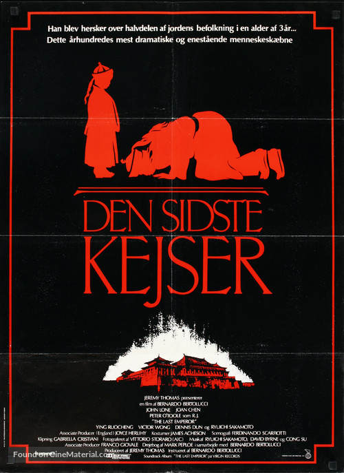 The Last Emperor - Danish Movie Poster