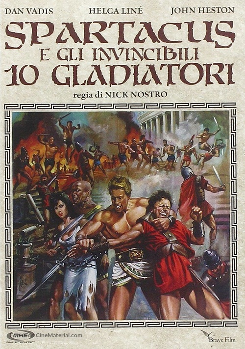 Gli invincibili dieci gladiatori - Italian DVD movie cover