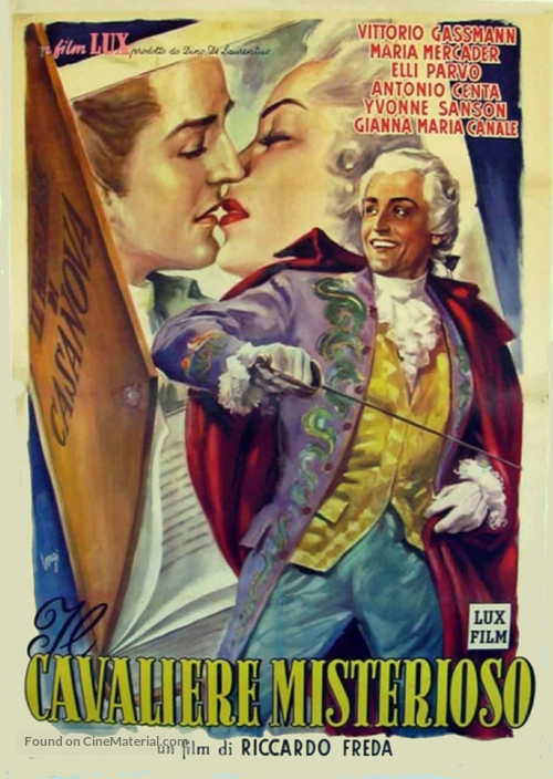 Il cavaliere misterioso - Italian Movie Poster